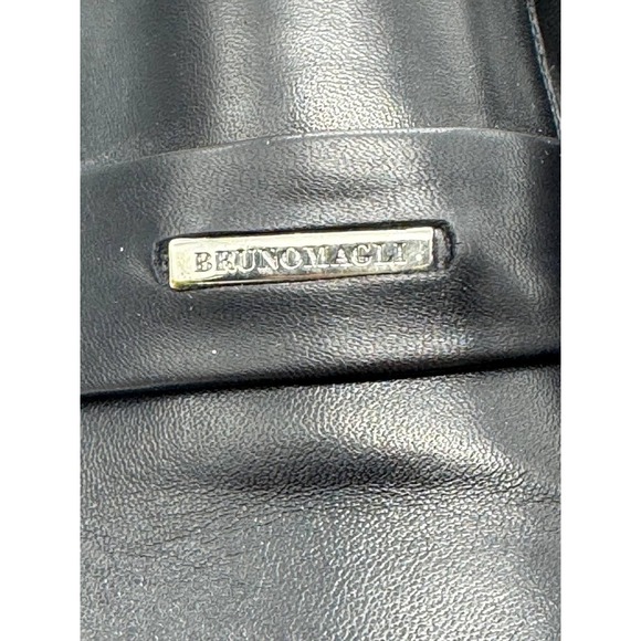 Bruno Magli Maioco Penny Loafers Mens Size 11 Black Leather Slip On Dress Shoes - Picture 4 of 12